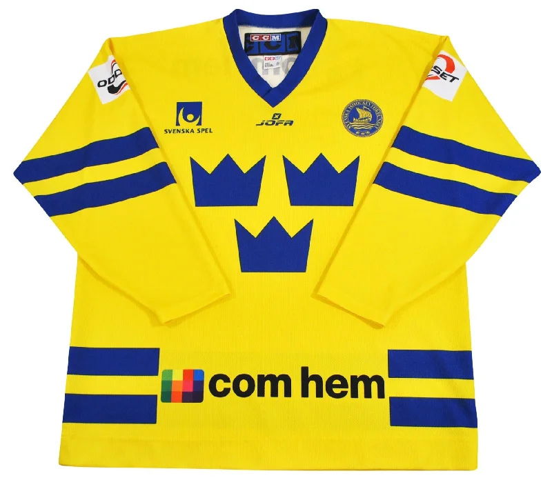 Youth NFC jerseys with player numbers -Vintage Swedish Hockey Jersey Size X-Large