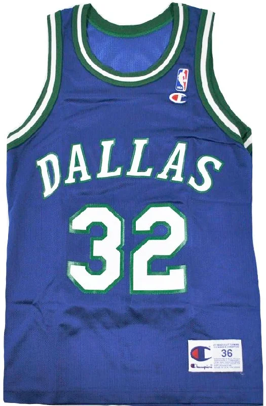 NFC player jerseys with official font -Vintage Champion Brand Dallas Mavericks Jamal Mashburn Jersey Size Small