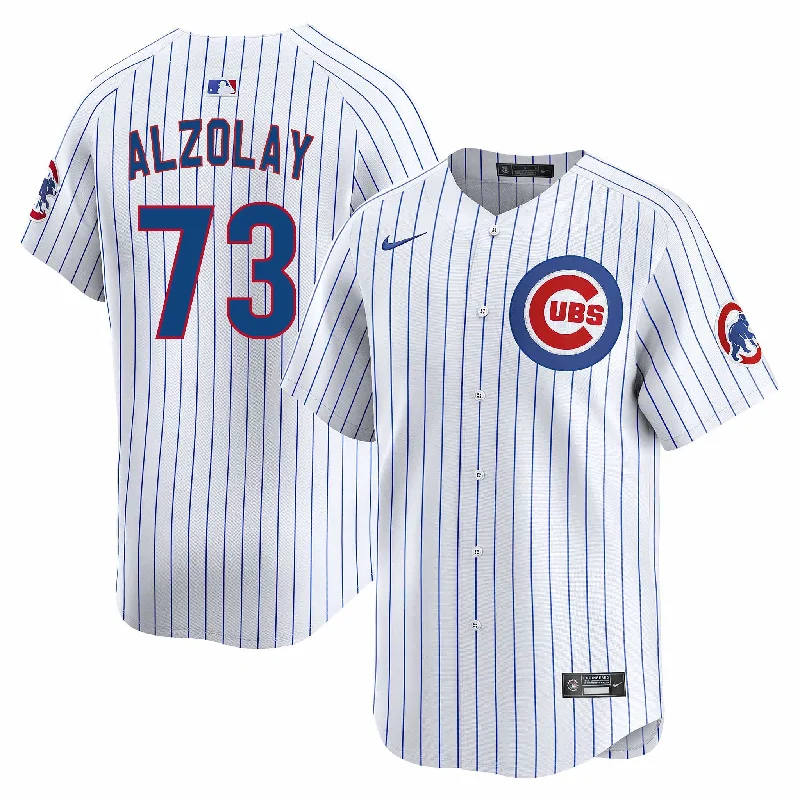 Buy NFC football jerseys with custom designs -Chicago Cubs Adbert Alzolay Nike Home Vapor Limited Jersey W/ Authentic Lettering