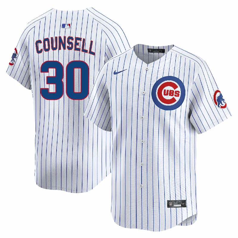 NFC official away jerseys -Chicago Cubs Craig Counsell Nike Home Vapor Limited Jersey W/ Authentic Lettering