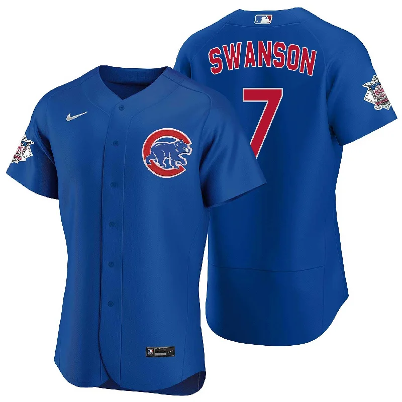 Shop NFC fan jerseys with player names -Chicago Cubs Dansby Swanson Nike Alternate Authentic Jersey