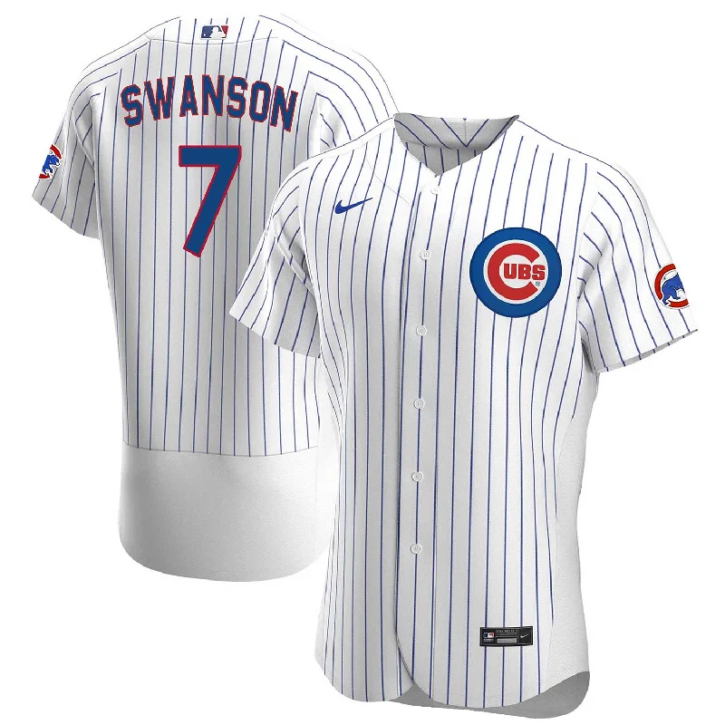 NFC jersey with official NFL patch -Chicago Cubs Dansby Swanson Nike Home Authentic Jersey