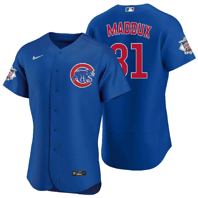 NFC football jersey with team colors -Chicago Cubs Greg Maddux Nike Alternate Authentic Jersey