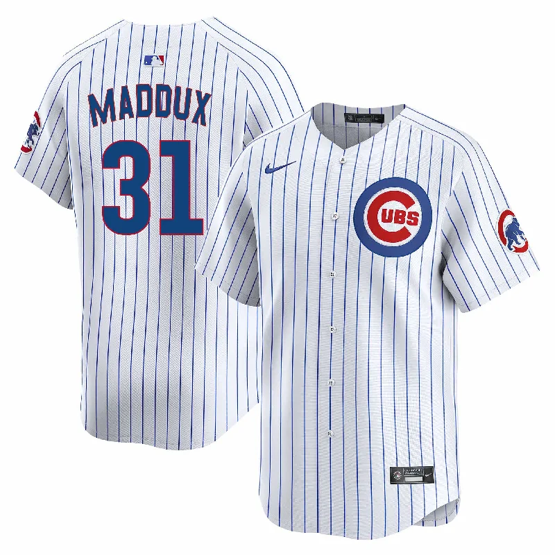 Women’s NFC football jerseys -Chicago Cubs Greg Maddux Nike Home Vapor Limited Jersey W/ Authentic Lettering