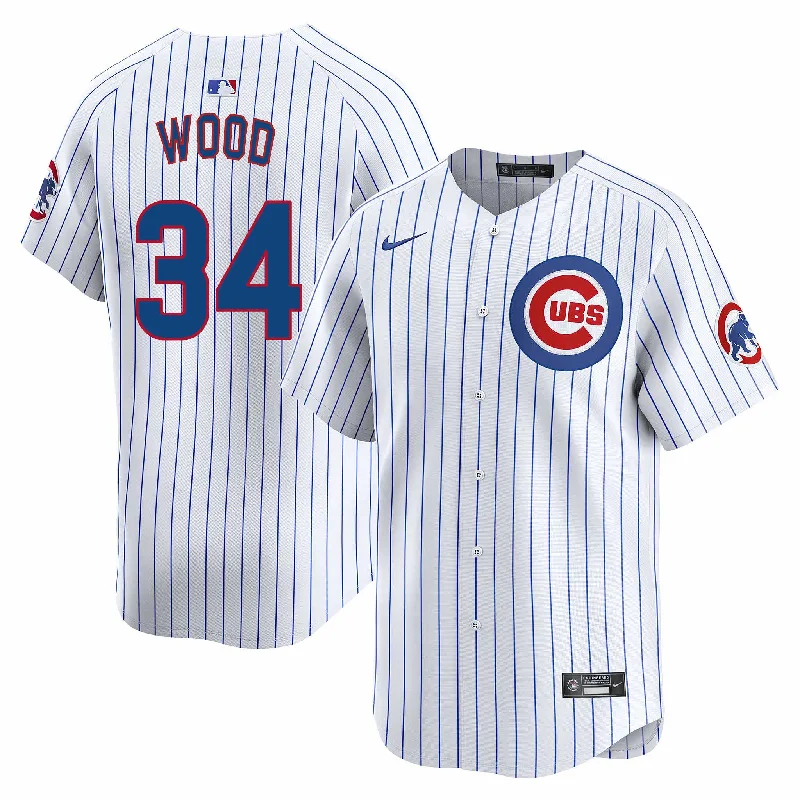 NFC football jersey with team colors -Chicago Cubs Kerry Wood Nike Home Vapor Limited Jersey W/ Authentic Lettering