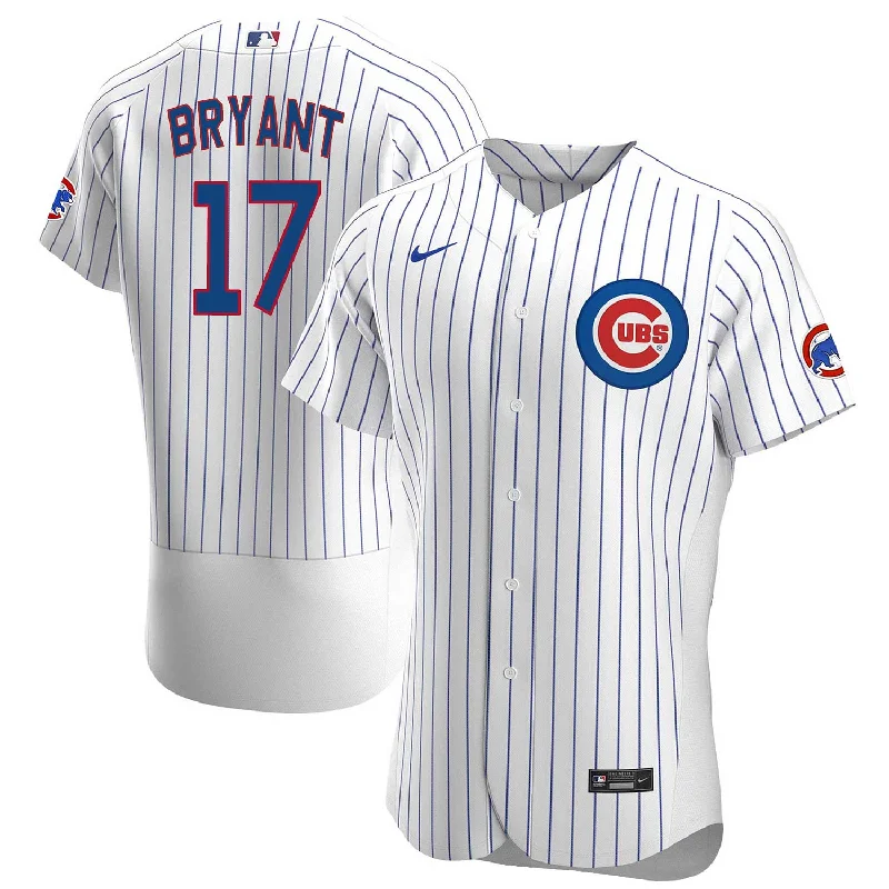 NFC team jerseys with vintage logos -Chicago Cubs Kris Bryant Nike Home Authentic Jersey