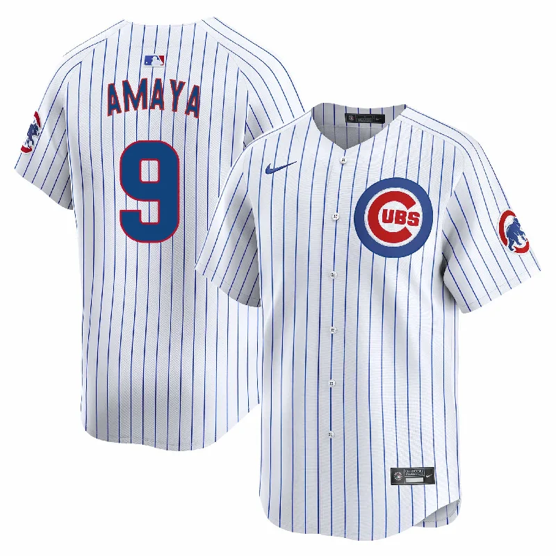 NFC championship jerseys -Chicago Cubs Miguel Amaya Nike Home Vapor Limited Jersey W/ Authentic Lettering