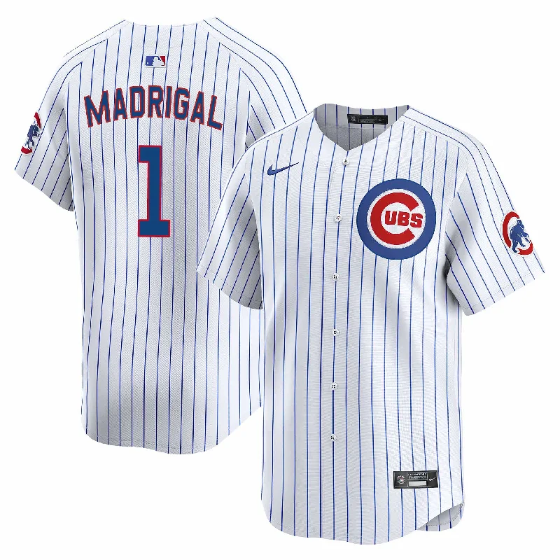 NFC football jerseys with player names -Chicago Cubs Nick Madrigal Nike Home Vapor Limited Jersey W/ Authentic Lettering