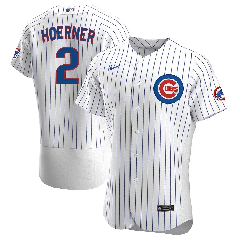 NFC jerseys with official logo -Chicago Cubs Nico Hoerner Nike Home Authentic Jersey