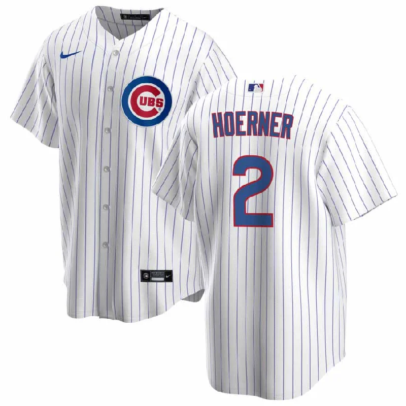 Stylish NFC football jerseys -Chicago Cubs Nico Hoerner Nike Home Replica Jersey