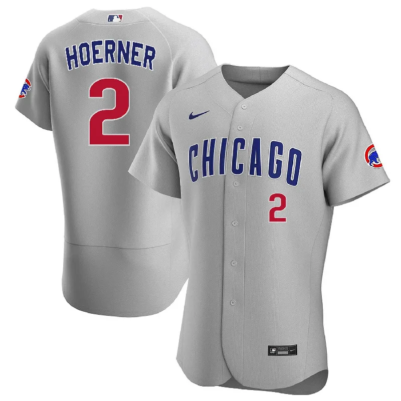 NFC championship jerseys -Chicago Cubs Nico Hoerner Nike Road Authentic Jersey