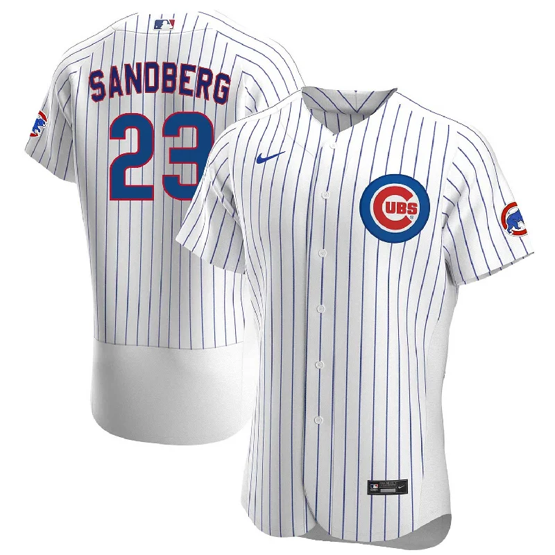 NFC football jerseys with embroidered logos -Chicago Cubs Ryne Sandberg Nike Home Authentic Jersey