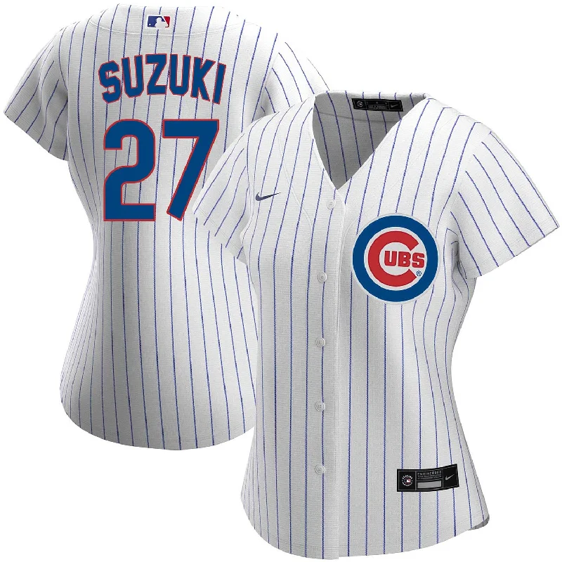 Best NFC football jerseys -Chicago Cubs Seiya Suzuki Women's Home Replica Jersey