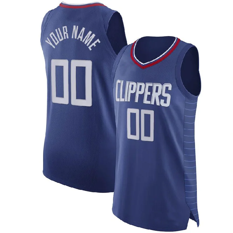 NFC team jerseys for sale -Custom LA.Clippers Authentic Royal Icon Edition Stitched Basketball Jersey