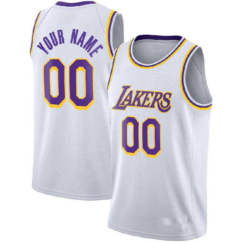 NFC team jersey for game day -Custom LA.Lakers 2020-21 Swingman Jersey Association Edition  White Stitched Basketball Jersey