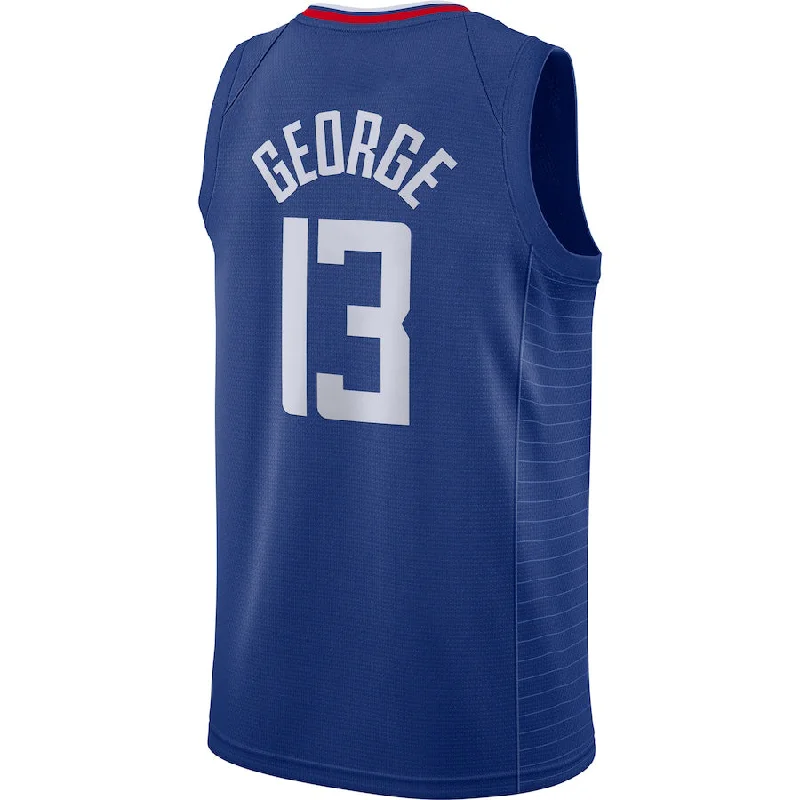 NFC official away jerseys -LA.Clippers #13 Paul George 2020-21 Swingman Jersey Icon Edition Royal Stitched American Basketball Jersey