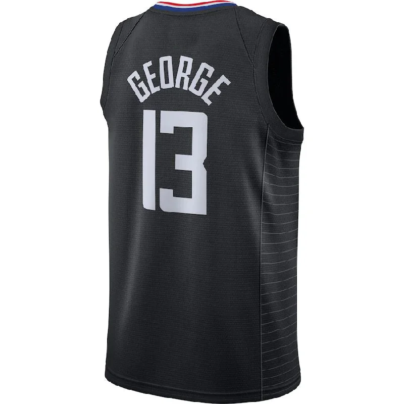 Buy NFC jerseys for all teams -LA.Clippers #13 Paul George  Jordan Brand 2020-21 Swingman Jersey Statement Edition Black Stitched American Basketball Jersey