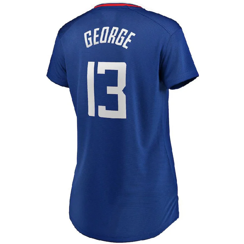 Personalized NFC jerseys for fans -LA.Clippers #13 Paul George Fanatics Branded Fast Break Player Jersey Icon Edition Royal Stitched American Basketball Jersey