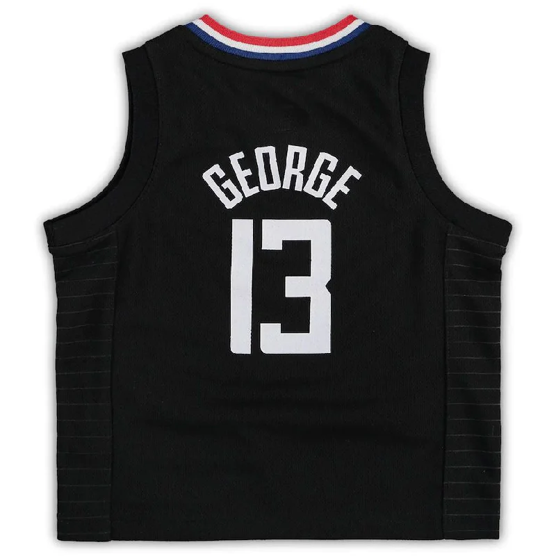 Classic NFC jerseys for collectors -LA.Clippers #13 Paul George Jordan Brand Toddler 2020-21 Jersey  Statement Edition Black Stitched American Basketball Jersey