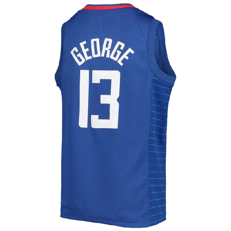 NFC championship jerseys -LA.Clippers #13 Paul George 2021-22 Diamond Swingman Jersey Icon Edition Royal Stitched American Basketball Jersey