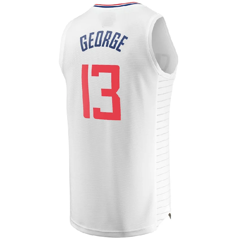 NFC official away football shirt -LA.Clippers #13 Paul George Fanatics Branded Fast Break Replica Jersey White Association Edition Stitched American Basketball Jersey