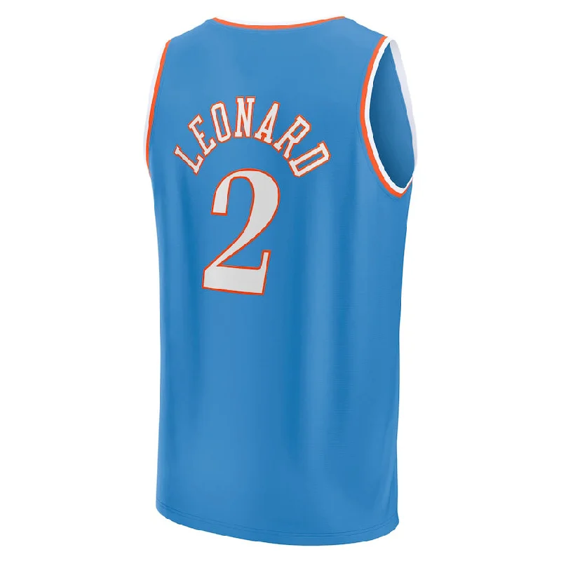 NFC jerseys for the 2025 football season -LA.Clippers #2 Kawhi Leonard Fanatics Branded 2021-22 Fast Break Replica Jersey City Edition Light Blue Stitched American Basketball Jersey