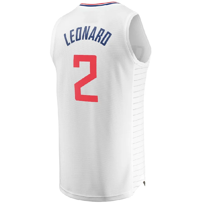 NFC jersey sale and discounts -LA.Clippers #2 Kawhi Leonard Fanatics Branded Fast Break Replica Jersey  Association Edition White Stitched American Basketball Jersey