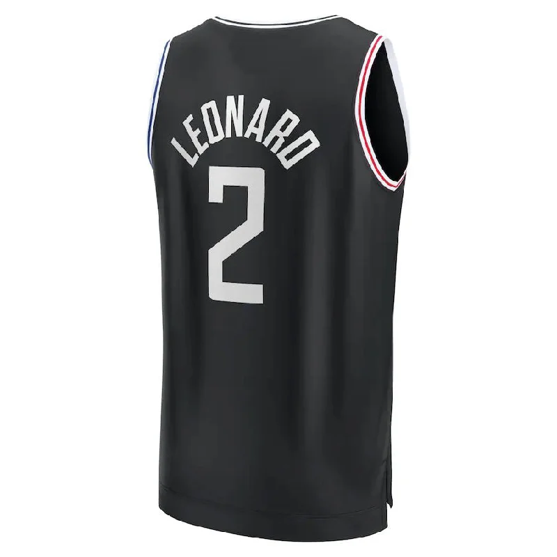 High-end NFC team jerseys -LA.Clippers #2 Kawhi Leonard Fanatics Branded 2022-23 Fastbreak Jersey Black Stitched American Basketball Jersey