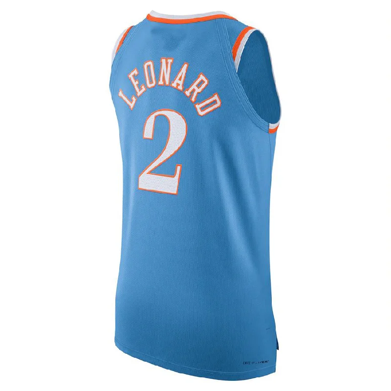 Youth NFC jerseys with player numbers -LA.Clippers #2 Kawhi Leonard 2021-22 Authentic Player Jersey City Edition Light Blue Stitched American Basketball Jersey