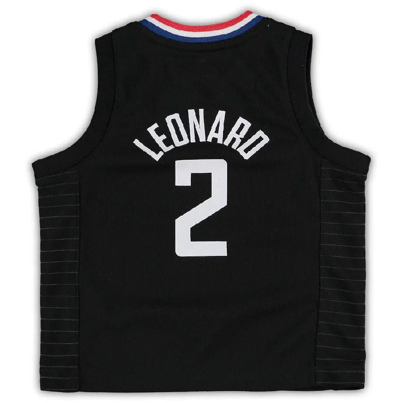 Buy NFC replica home jerseys online -LA.Clippers #2 Kawhi Leonard Jordan Brand Toddler 2020-21 Jersey Black Statement Edition Stitched American Basketball Jersey