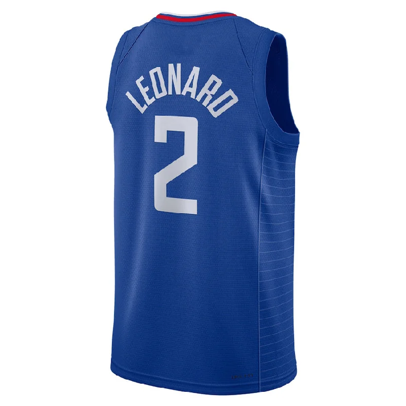 Stylish NFC football jerseys for fans -LA.Clippers #2 Kawhi Leonard Unisex 2022-23 Swingman Jersey Icon Edition Royal Stitched American Basketball Jersey