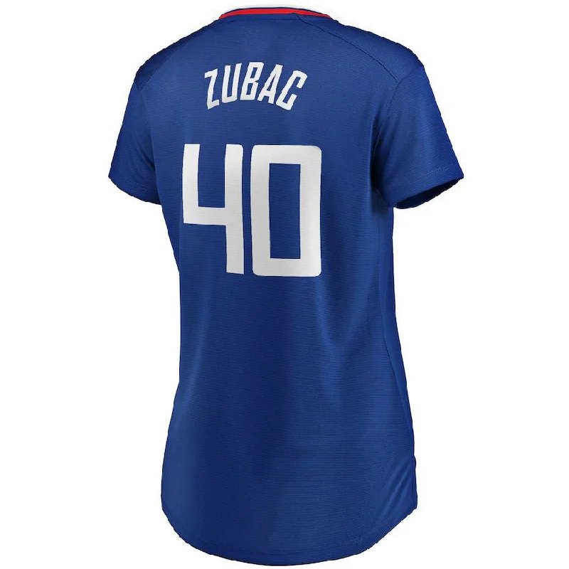 Premium NFC football jerseys -LA.Clippers #40 Ivica Zubac Fanatics Branded Fast Break Player Jersey Icon Edition Royal Stitched American Basketball Jersey