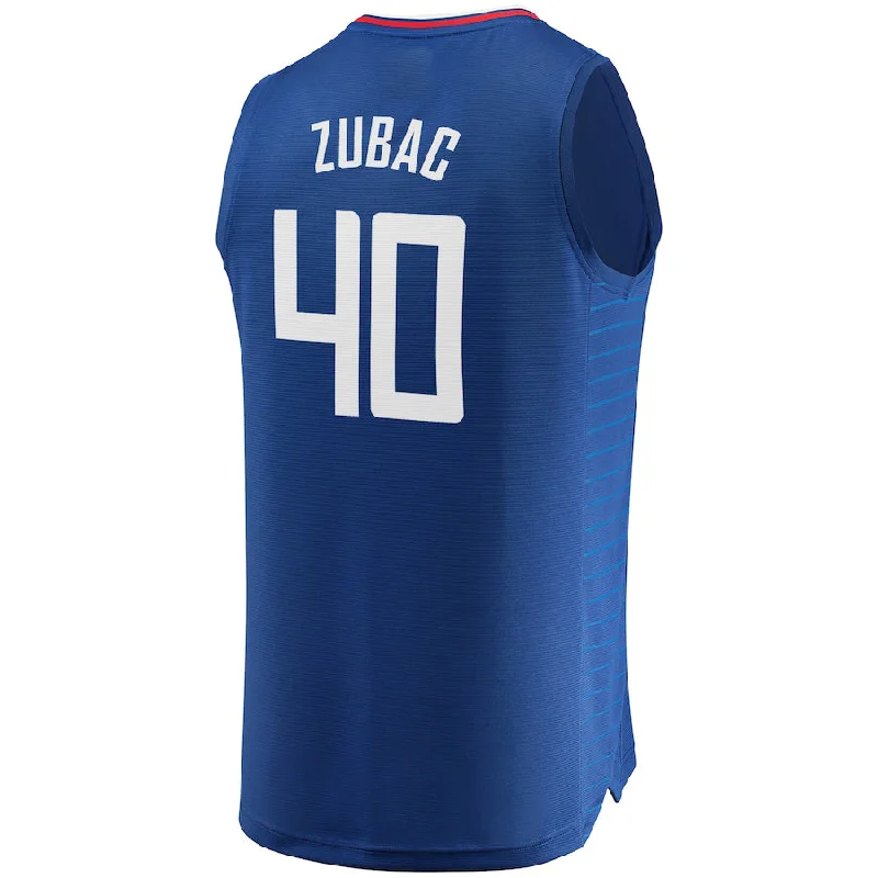 NFC team jersey for game day -LA.Clippers #40 Ivica Zubac Fanatics Branded Fast Break Replica Jersey Blue Icon Edition Royal Stitched American Basketball Jersey