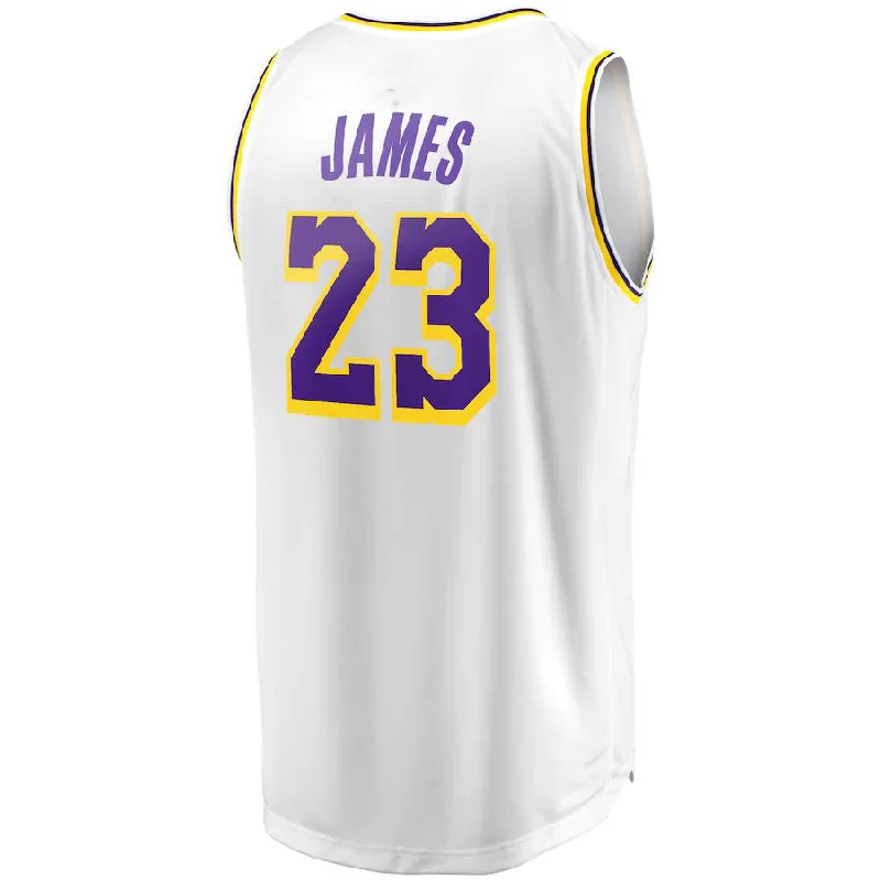 NFC jerseys for the 2025 football season -LA.Lakers #23 LeBron James Fanatics Branded Fast Break Replica Player Jersey Association Edition White Stitched American Basketball Jersey