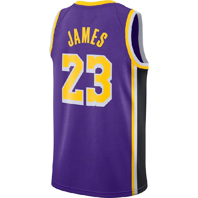 Buy NFC football jerseys for women -LA.Lakers #23 LeBron James Jordan Brand 2020-21 Swingman Jersey Statement Edition Purple Stitched American Basketball Jersey