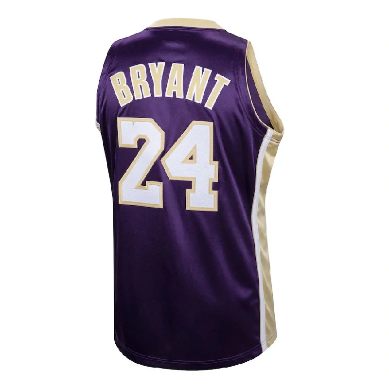 NFC player jerseys with official font -LA.Lakers #24 Kobe Bryant Mitchell & Ness Hall of Fame Class of 2020 Authentic Hardwood Classics Jersey Purple Stitched American Basketball Jersey