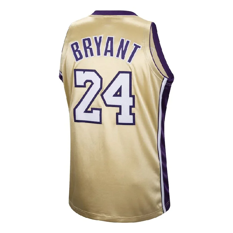 NFC football jersey with retro design -LA.Lakers #24 Kobe Bryant Mitchell & Ness Hall of Fame Class of 2020 #24 Authentic Hardwood Classics Jersey Gold Stitched American Basketball Jersey