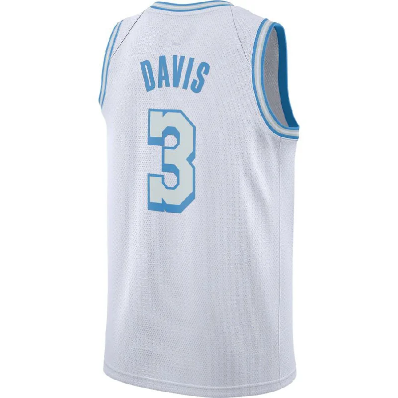 NFC jerseys with bold graphics -LA.Lakers #3 Anthony Davis 2020-21 Swingman Jersey White City Edition Stitched American Basketball Jersey