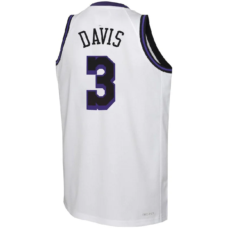 Official NFC team jerseys for men and women -LA.Lakers #3 Anthony Davis 2022-23 Swingman Jersey White City Edition Stitched American Basketball Jersey