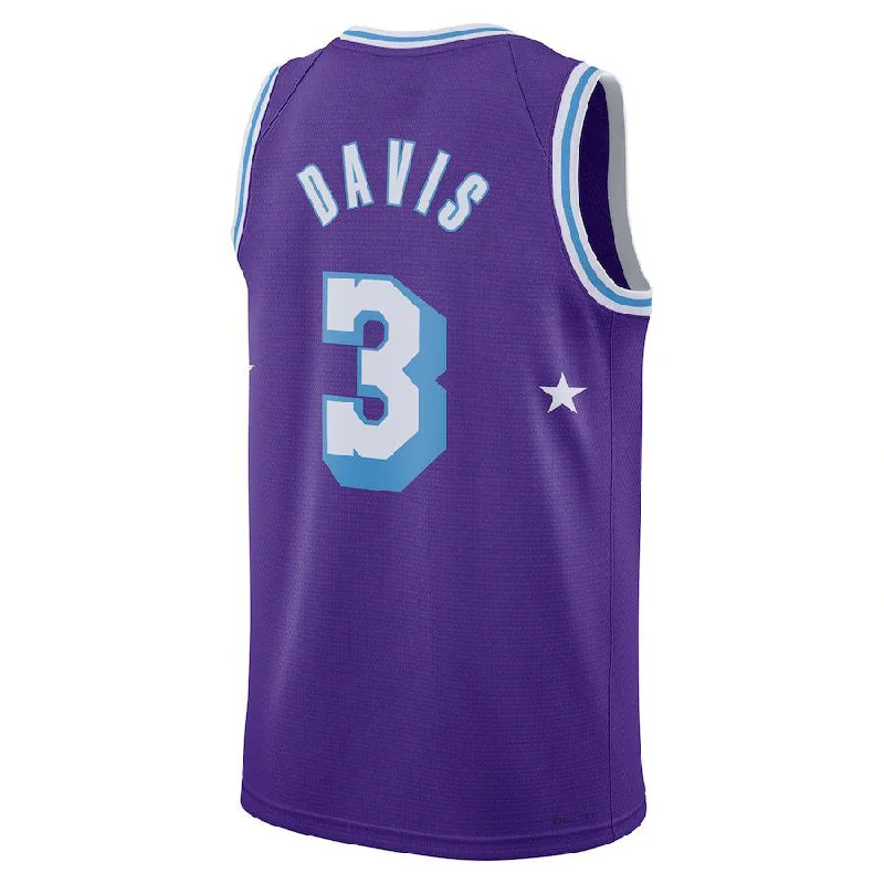 NFC jerseys with the latest player updates -LA.Lakers #3 Anthony Davis 2021-22 Swingman Jersey City Edition Purple Stitched American Basketball Jersey