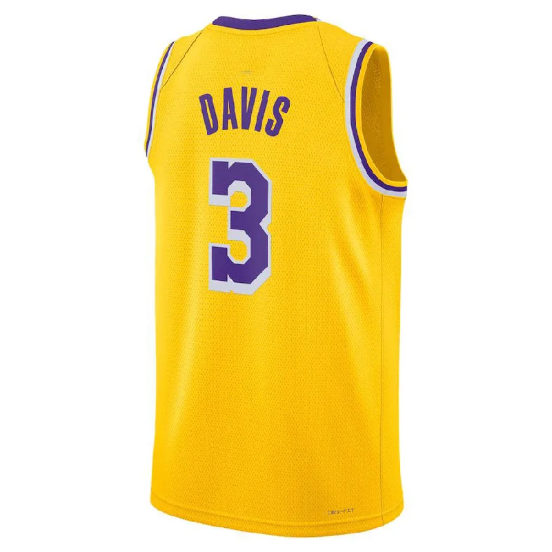 NFC football jerseys with player names -LA.Lakers #3 Anthony Davis Unisex 2022-23 Swingman Jersey Gold Stitched American Basketball Jersey