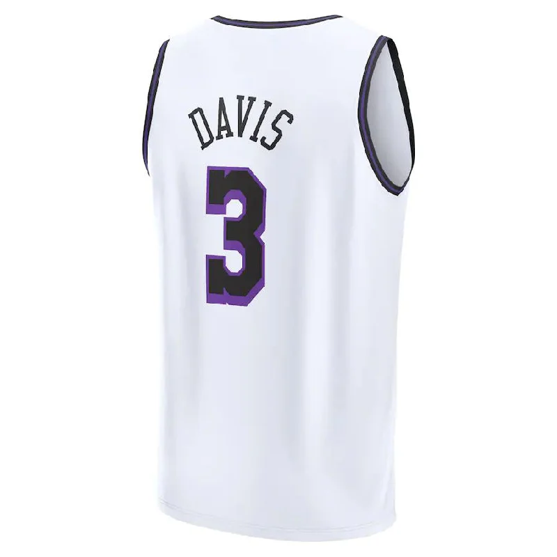 Affordable NFC jerseys for football fans -LA.Lakers #3 Anthony Davis Fanatics Branded 2022-23 Fastbreak Jersey City Edition White Stitched American Basketball Jersey