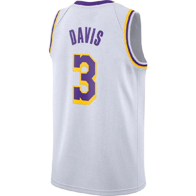 Stylish NFC football jerseys for fans -LA.Lakers #3 Anthony Davis 2020-21 Swingman Jersey Association Edition White Stitched American Basketball Jersey