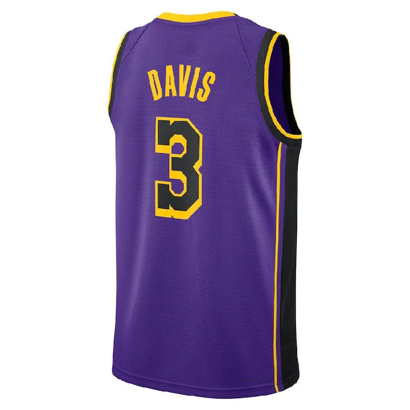 Personalized NFC jerseys for football fans -LA.Lakers #3 Anthony Davis Jordan Brand 2022-23 Statement Edition Swingman Jersey Purple Stitched American Basketball Jersey