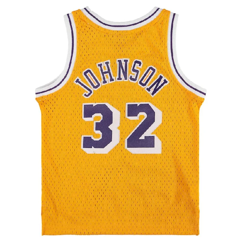 New NFC jerseys for 2025 season -LA.Lakers #32 Magic Johnson Mitchell & Ness Preschool 1984-1985 Hardwood Classics Throwback Team Jersey Gold Stitched American Basketball Jersey