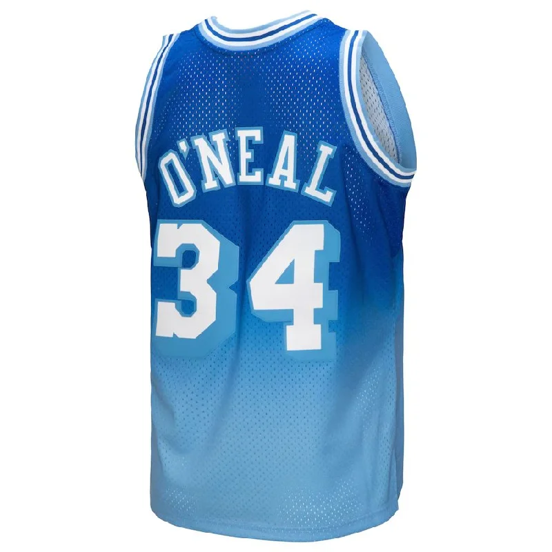 Custom NFC football jerseys online -LA.Lakers #34 Shaquille O'Neal Mitchell & Ness 1996-97 Hardwood Classics Fadeaway Swingman Player Jersey  Light Blue Stitched American Basketball Jersey