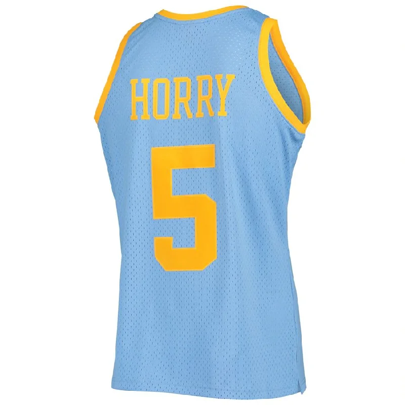 NFC jersey with official NFL patch -LA.Lakers #5 Robert Horry Mitchell & Ness 2001-02 Hardwood Classics Swingman Jersey Powder Blue Stitched American Basketball Jersey