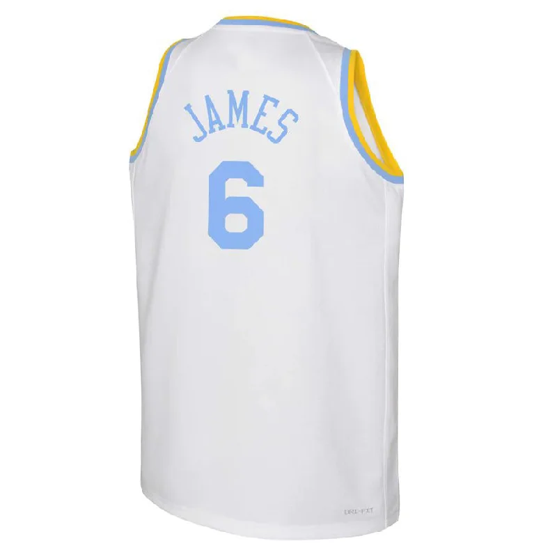 Lightweight NFC football jerseys -LA.Lakers #6 LeBron James 2022-23 Swingman Jersey White Classic Edition Stitched American Basketball Jersey