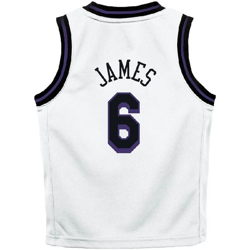 NFC football jerseys with patches -LA.Lakers #6 LeBron James Toddler 2022-23 Replica Jersey City Edition White Stitched American Basketball Jersey