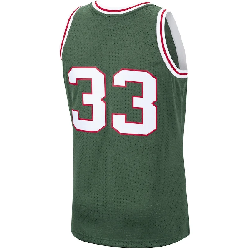 Buy NFC jerseys for all teams -M.Bucks #33 Kareem Abdul-Jabbar Mitchell & Ness 1970-71 Hardwood Classics Swingman Jersey Hunter Green Stitched American Basketball Jersey